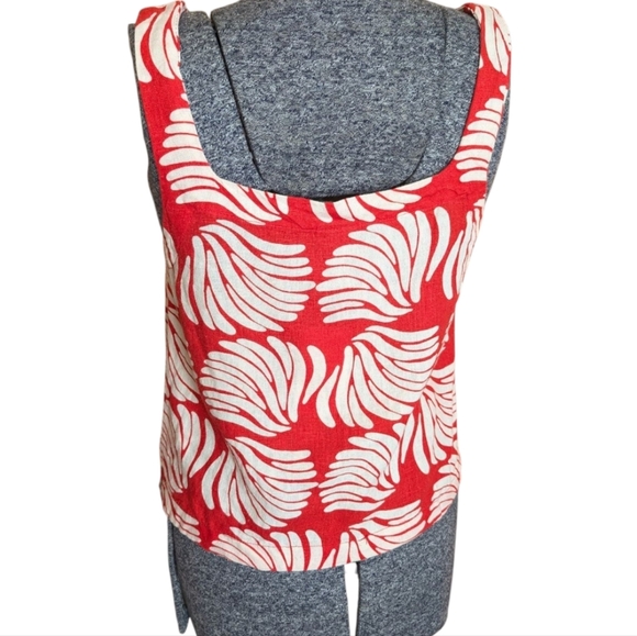 A New Day Red & Cream Leaf Print, XS, NWT - Picture 3 of 8